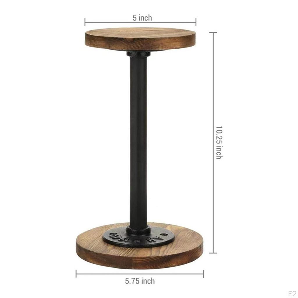 Держатель для шляп с металлическим органайзером для крышек труб, обожженное дерево в деревенском стиле