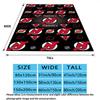 New Jersey Devils Print Flannel Blanket High Quality Warm Comfortable Cover for All Seasons Perfect for Gifts Home Decor