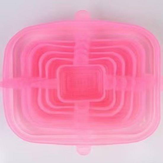 6-Piece Transparent Silicone Food Covers - Heat & Freshness Sealing Set