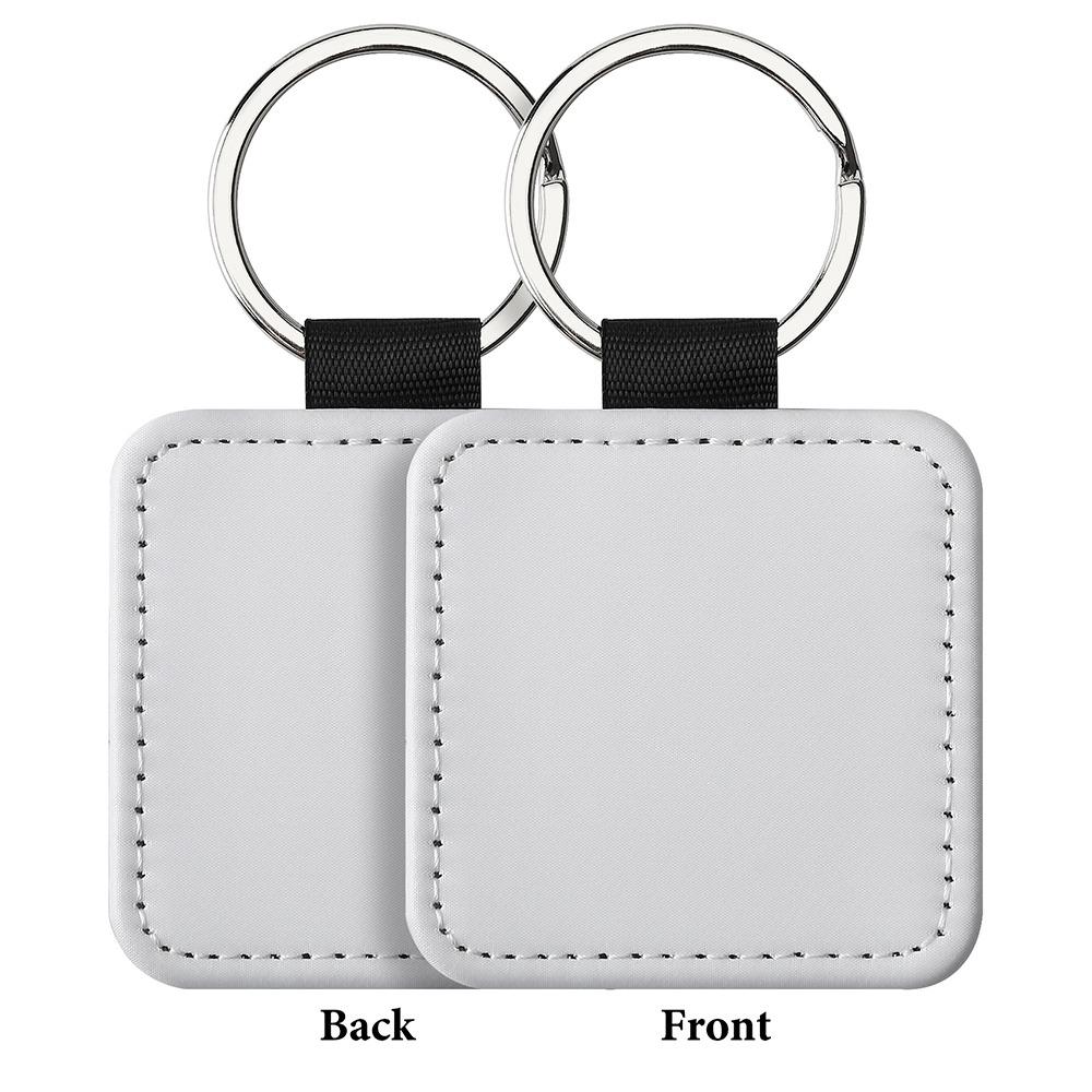 DIY Dye Sublimation Blanks Keychain Creative Double Sides Blank ID Tags Keyring Backpack Decor