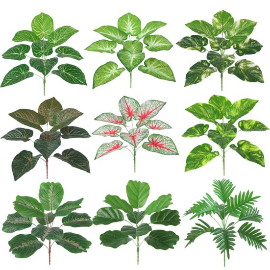 1шт искусственные пластиковые вечнозеленые растения поддельные листья деревьев зелень домашний декор