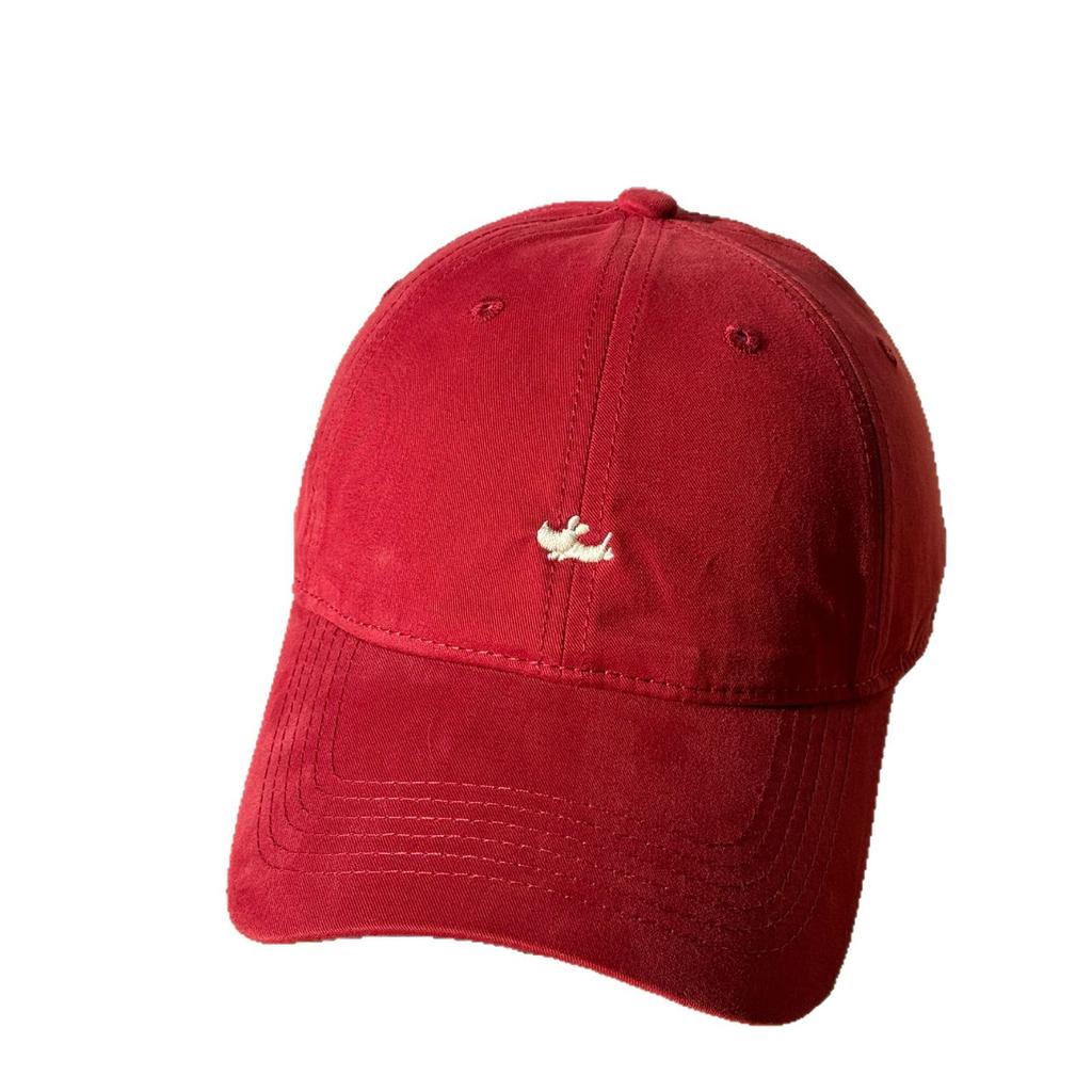 Korean-style versatile baseball cap with puppy embroidery for women, wide brim that makes the face look smaller, pure cotton slimming duckbill cap