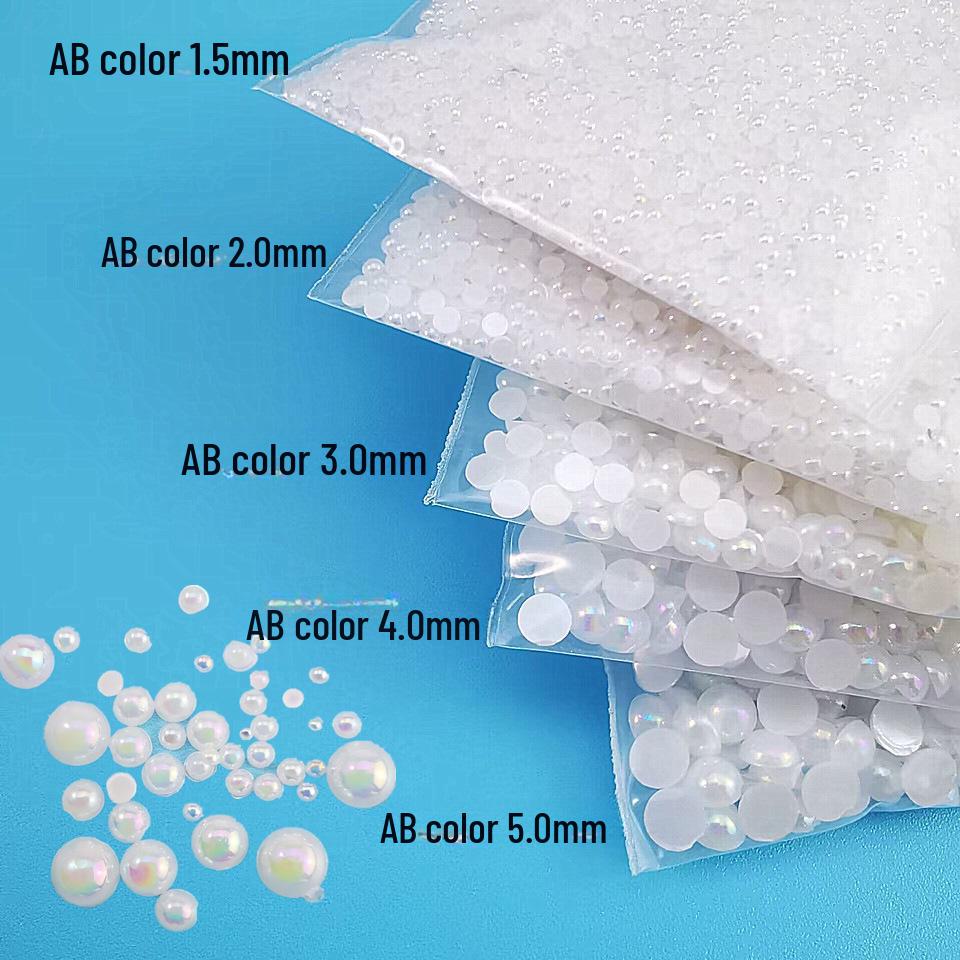 Multi-functional Mermaid Pearl Stickers for Nail Art, Bridal Makeup, and Slime Crafting.