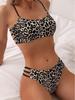 Женский сексуальный раздельный купальник-бикини с леопардовым принтом на 2025 год для пляжа