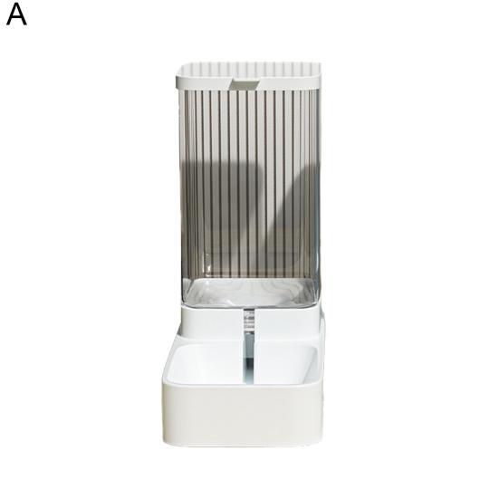 Автоматическая кормушка для кошек 3,8 л/133,7 унций, фонтанчик для воды для домашних животных, 4,6-фунтовая кормушка для кошек/собак, большая емкость для корма для домашних животных, диспенсер для воды для собак и кошек