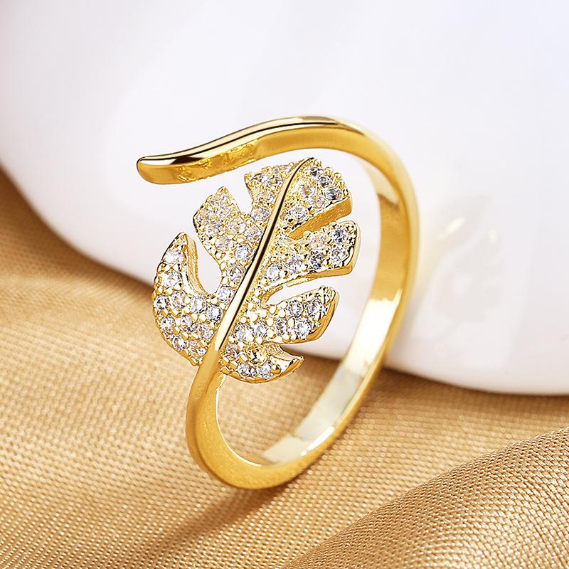 925 Sterling Silver HipHop Ring Open Adjustable Silver/Gold For Women Exquisite Student Girlfriend Jewelry Wedding Party GiftG