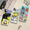 Мультяшный Милый S-Губка Боб Аниме Чехол для Телефона Для IPhone 11 13 16 12 17 14 15 Pro Max Plus Мягкая Прозрачная Задняя Крышка Coque