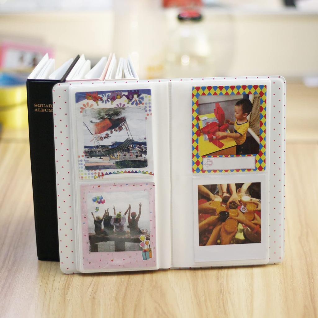 kinokoo Fujifilm Instax Mini Square Photo Album Compatible with Fujifilm Instax Mini Square Large holds 64 photos Stylish perfect as a birthday