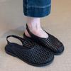Fashion Mesh Hollow Woven Toe Sandals for Women for Summer Wear New Style with Back Straps and Soft Soles for Beach Roman Shoes