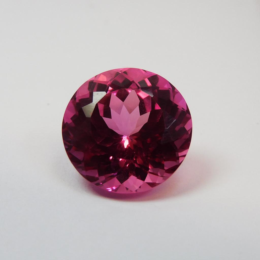 Natural Pink Ruby Loose Gemstone 17.35 ct Round Cut Earing Size for Jewelry Making and Crafts