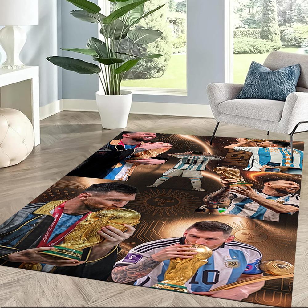 Messi 220 Floor Rug Office Rug Perfect for Entryway Kitchen Dormitory Study room Antislip Carpet Decorate Offices Birthday/Christmas Gift
