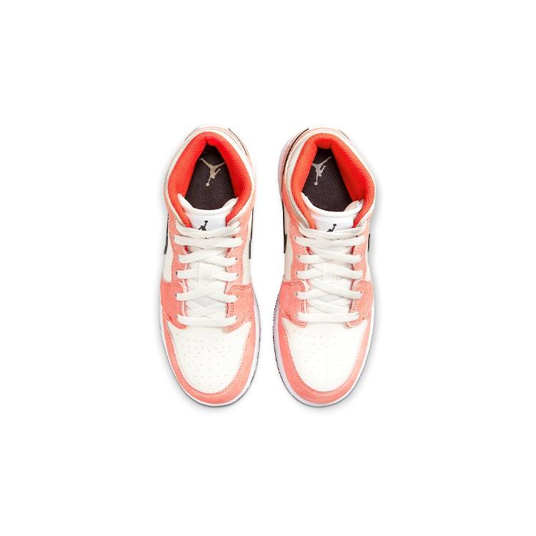 (GS) Air Jordan 1 Mid SE 'Оранжевый Замш' Детские DV1336-800