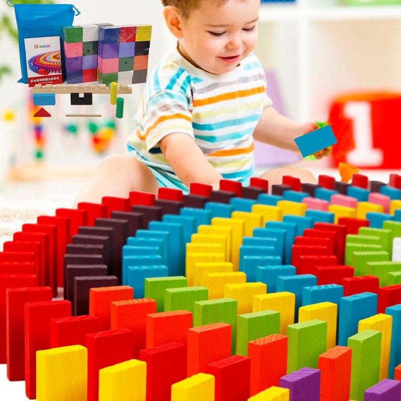 Premium Dominoes Set For Kids 320 Pieces Mechanical Features Instructions Storage Bag Great For Brain Exercise
