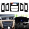 Car Carbon Fiber Interior Central Air Vent Outlet Trim For BMW E90 E92 E93