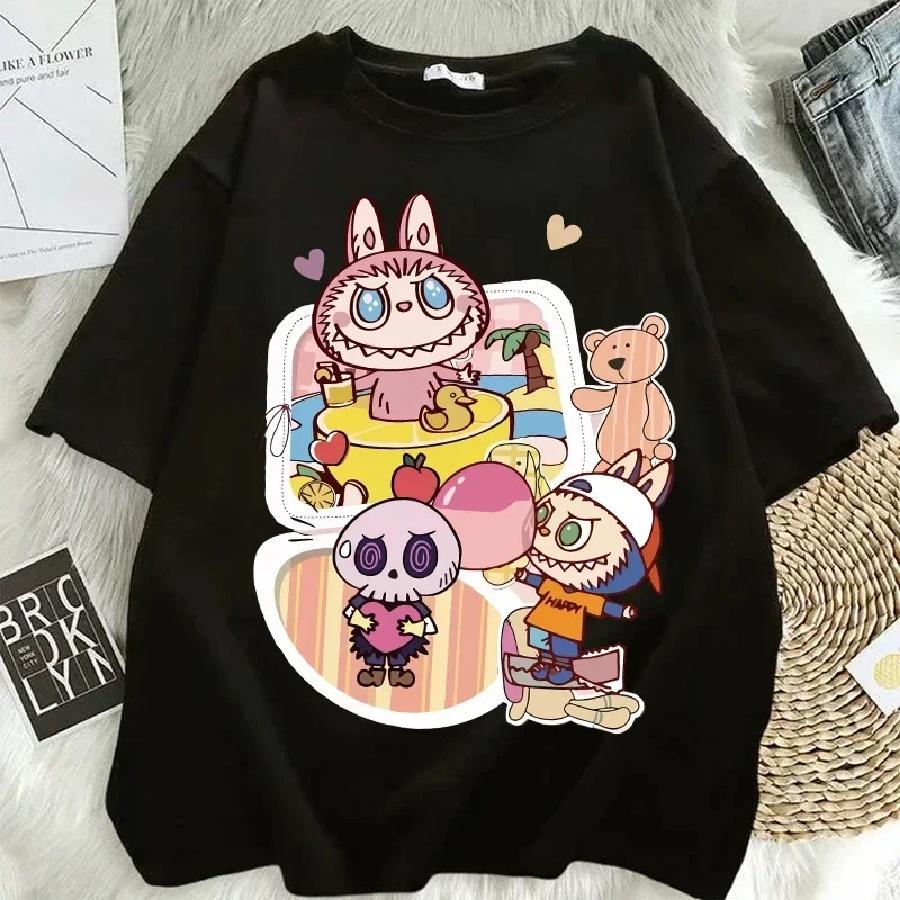 Cartoon Marvel Printed Summer T-shirt Women's Casual Round Neck Cotton Fashion Short Sleeve Streetwear Harajuku T-Shirt Tops4