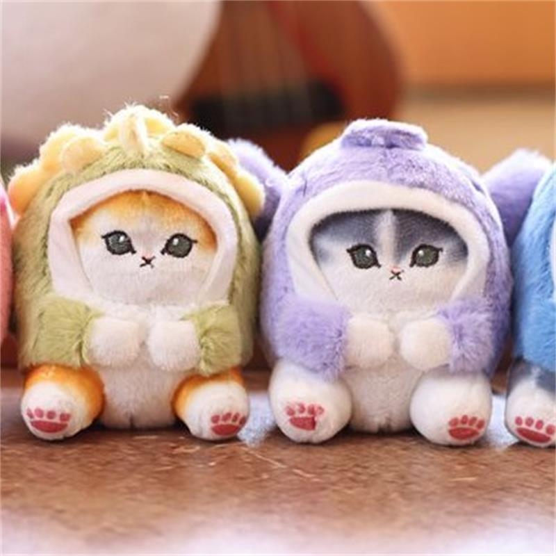 Мультяшный Милый Кот-Акула Котенок Плюшевая Кукла Мягкая Игрушка Брелок Подвеска Девичий Брелок Подвески для Сумки Аксессуар для Пары Подарки