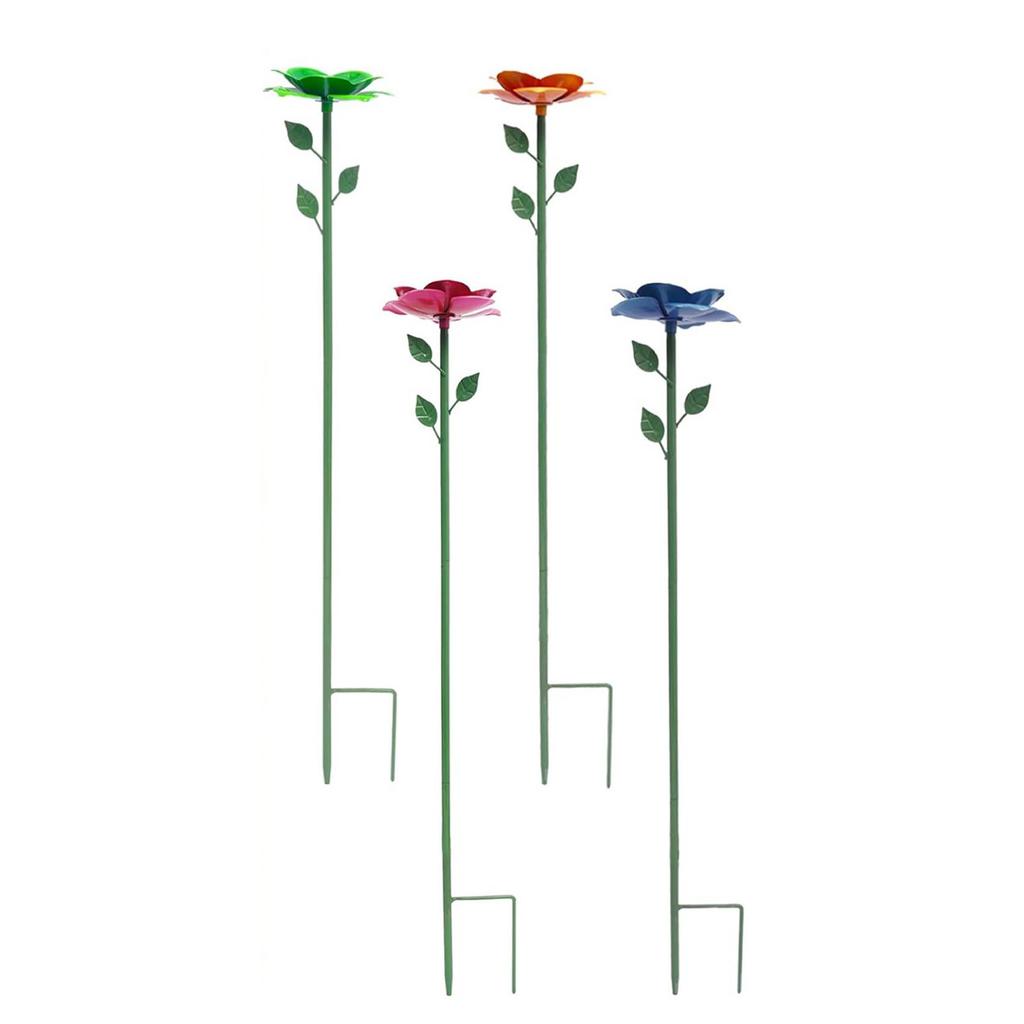 4/6 Pack Bee Watering Station Metal Butterfly Feeder with Flower Design Decorative Garden Stakes for Outdoor Yard Patio Decor
