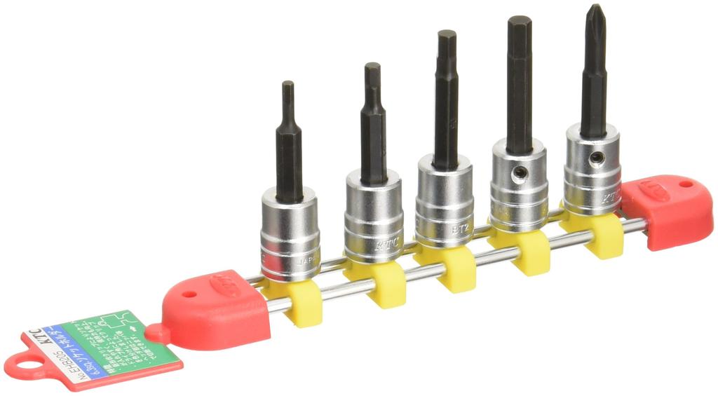 Набор шестигранных бит-головок Kyoto Machine Tool TBT205H (КТК) 6.3mm (1/4 дюйма) Набор, 5 предметов