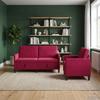 Storage Sofa Set 2 pcs Wine Red Polyester