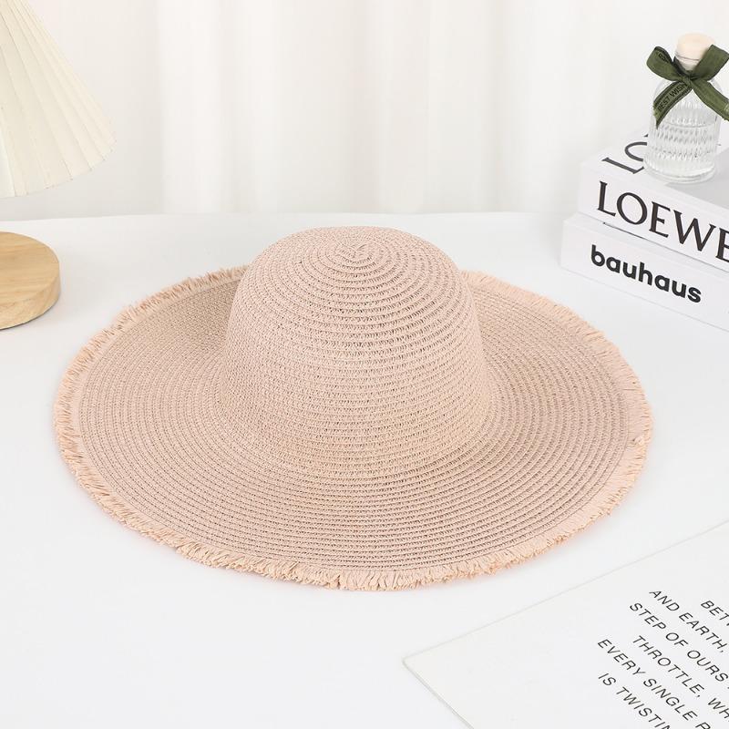 Новая соломенная шляпа с полями, летняя, с плоской тульей, для путешествий, отпуска, защиты от солнца, с бантом, тень, пляжная соломенная шляпа