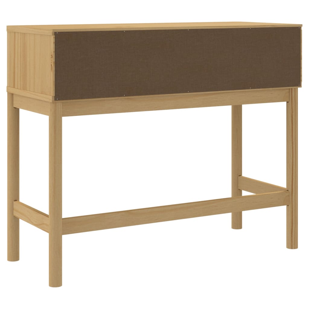 FLORO Console Table Wax Brown 89.5 x 36.5 x 73 cm Solid Pine Wood