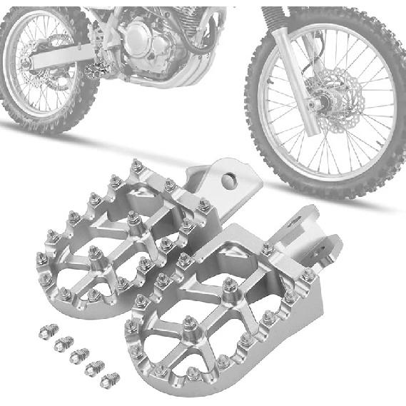 Подножки для питбайка, Подножки для мотоцикла Более широкая педаль для отдыха ног CNC для CRF250F 19-23 XR150L 15-23 HAWK 250 CRF150F CRF230F 03-19 Красный