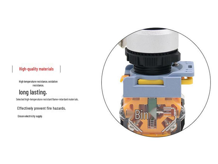 Two-Position Key Rotary Switch, Model LA155B-11Y/2, On/Off, Thickened Copper Parts, Silver Contacts, 22mm Hole.