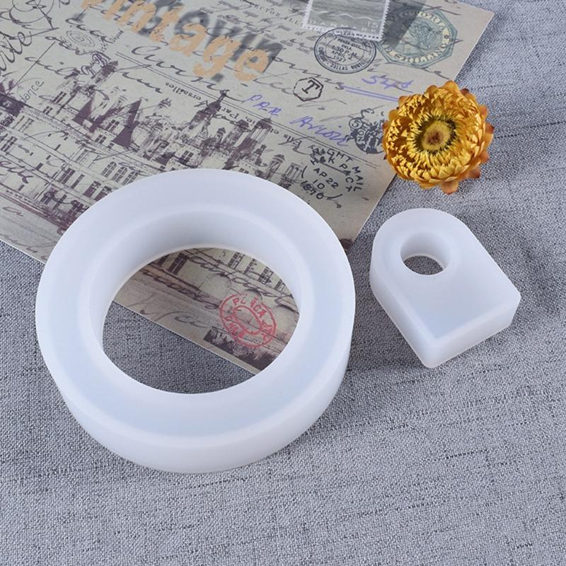 Набор форм для браслетов и колец для заливки смолой, Круглая форма для эпоксидной смолы, Силиконовая форма для браслетов и колец, Материалы для изготовления ювелирных изделий и поделок своими руками