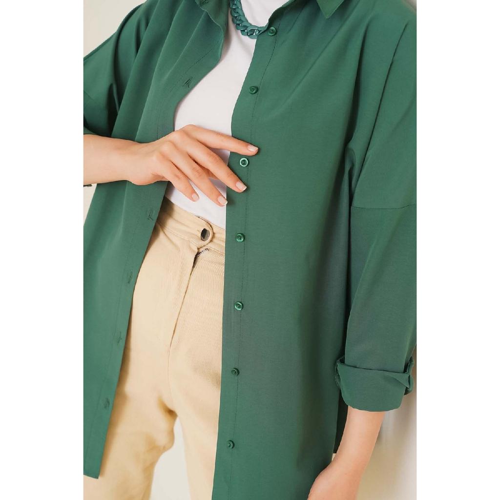 Oversize Basic Shirt Green