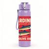 1PC Retro Sardine Olive Tin 750ml Color Plastic Sports Water Bottle Leakproof Flip Straw Lid For Sports Office Home Use