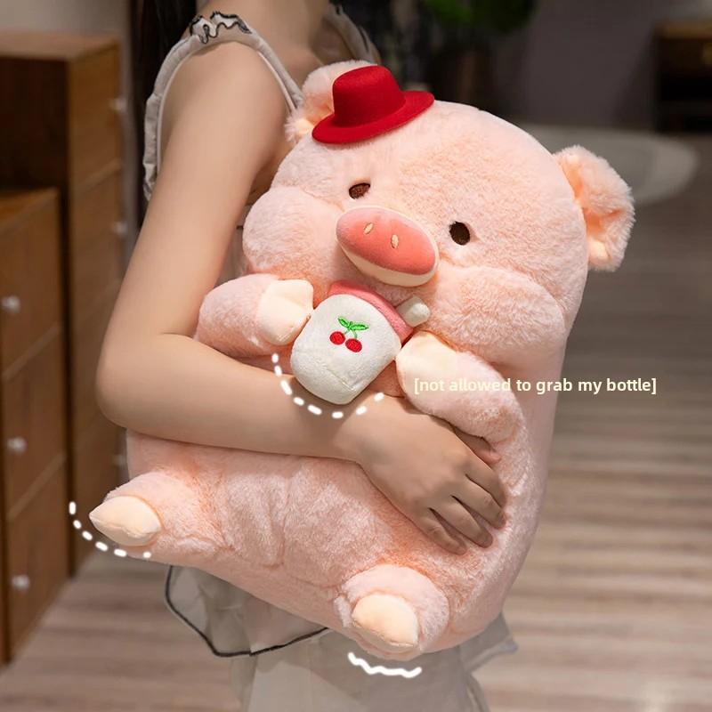 Kawaii 35/45cm Stuffed Animals Fruit Tea Pig Grape Cherry Carrot Super Soft Dolls Girls Boys Birthday Gifts Home Decor Pillow