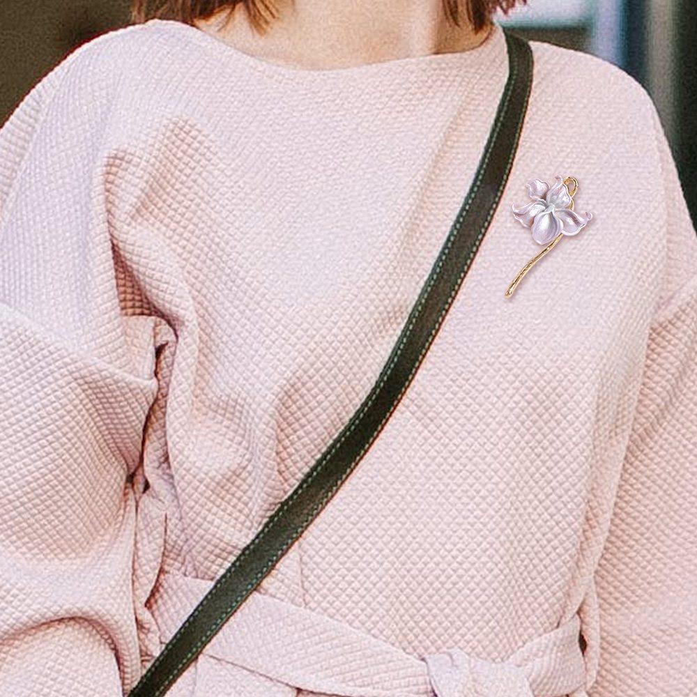 Zinc Zinc Alloy Shiny Flower Brooch Enamel Fashion Jewelry Little Fresh Oil Dripping Brooch  Activity Gifts