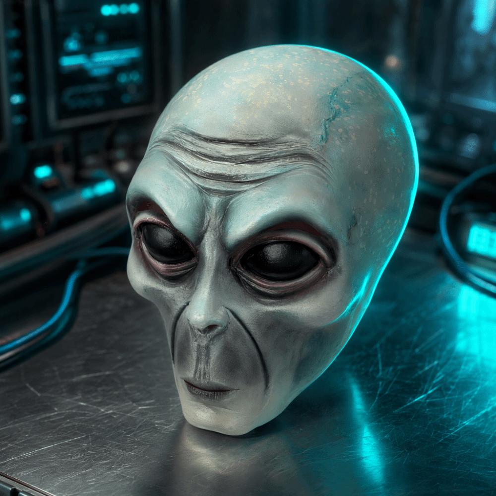 Full Head Mask Latex Full Face Mask Latex Material Halloween Mask Alien Mask Carnival Dress Up