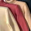 Зимний свитер с высоким воротником, женский элегантный толстый теплый женский вязаный пуловер, свободный базовый трикотаж, джемпер