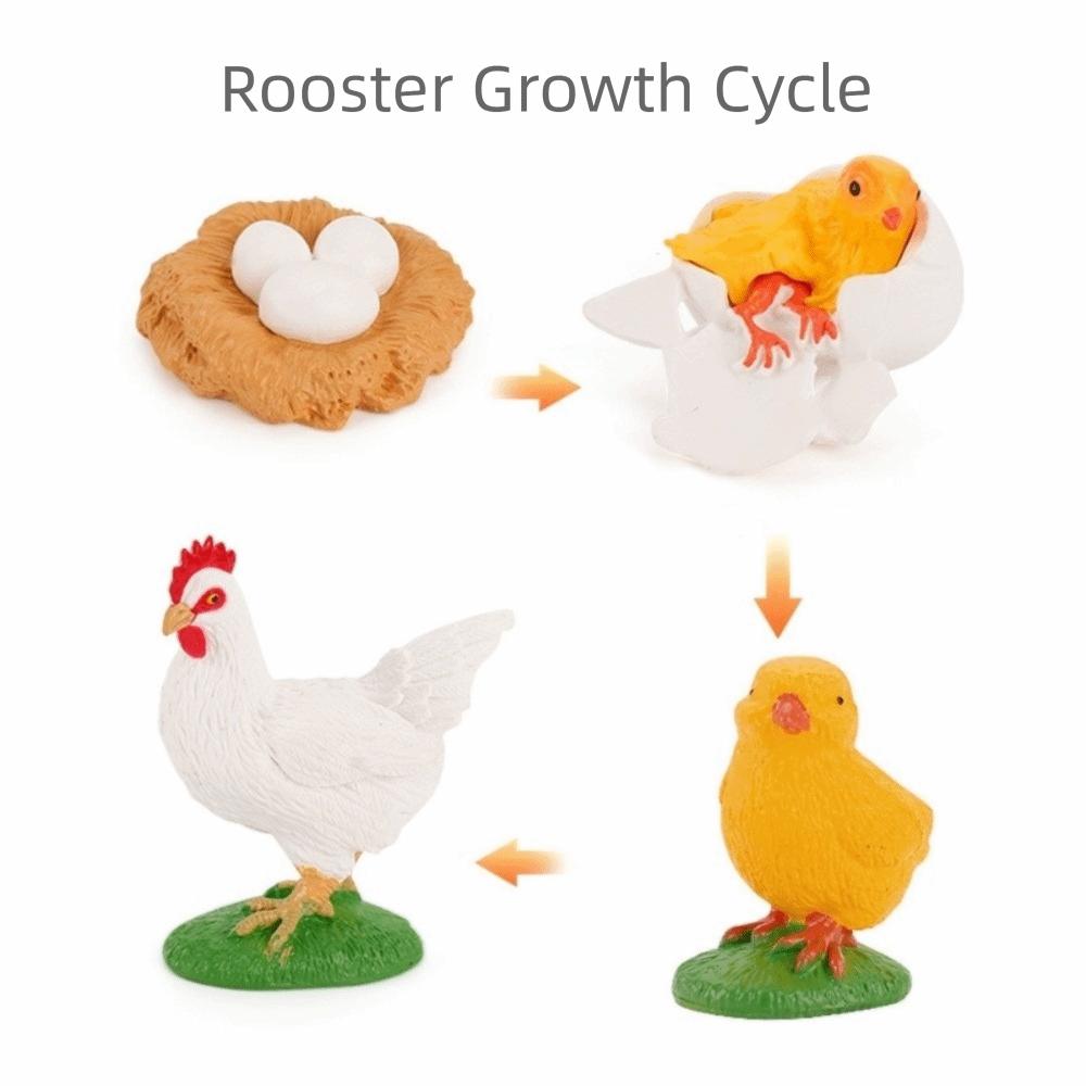 Chicks Farm House Model Toy Simulated Rooster Farm Family Model Doll Educational Toy