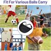 Durable Anti-Tear Mesh Single Ball Bag Fits Size 7 Basketball Soccer Volleyball Crossbody Carrier with Adjustable Strap & Zipper