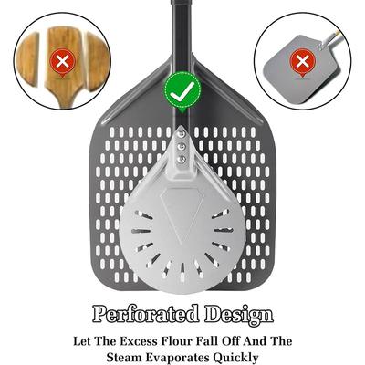 7/9/12 дюймов перфорированная алюминиевая металлическая лопатка для переворачивания пиццы профессиональная лопатка для пиццы для домашней печи для пиццы аксессуары