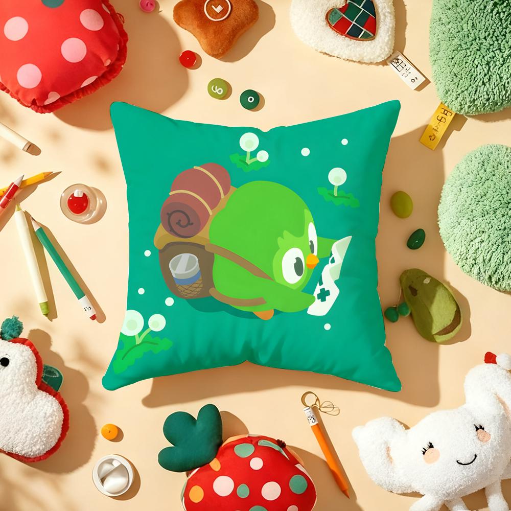 D-Duolingo Сова D-Duo Наволочка Плюшевая Ткань Мягкая Двусторонняя Печать Диван Теплый Зимний Домашний Подарок Наволочка