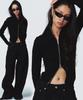 ERA Women Fitted Cable Zip Knit - Black