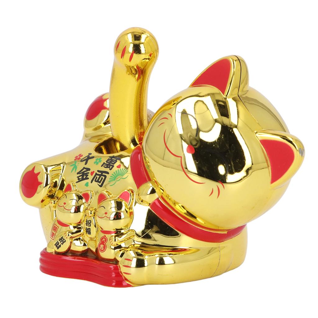Solar Waving Cat Innovative Cute Auto Waving Arm Solar Powered Fortune Cat for Car Dashboard Checkout Counter Start Business