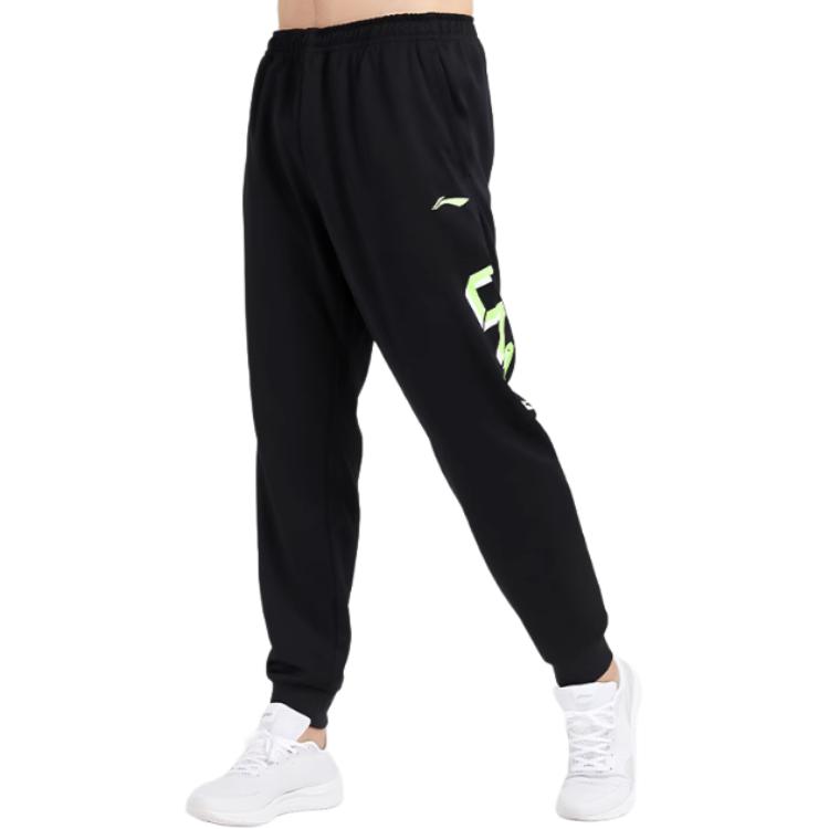 Li Ning Коллекция спортивной моды Трикотажные спортивные штаны Мужские Стандартные Черные YKLU275-3