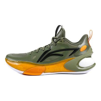 Баскетбольные кроссовки Li Ning Yu Shuai 17 Low, удобные, универсальные, прочные, с низким верхом, мужские, мохово-зеленые, оливково-зеленые ABAT127-2