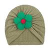 Autumn new baby solid color jacquard hat, baby soft and comfortable flower hat, baby hat