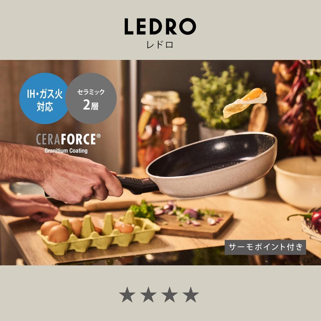 Ballarini Ceramic Frying Pan 20cm Made In IH Compatible Ceramic Coating Official LEDRO "Redro Italy" [Japan Product] Z1027-772