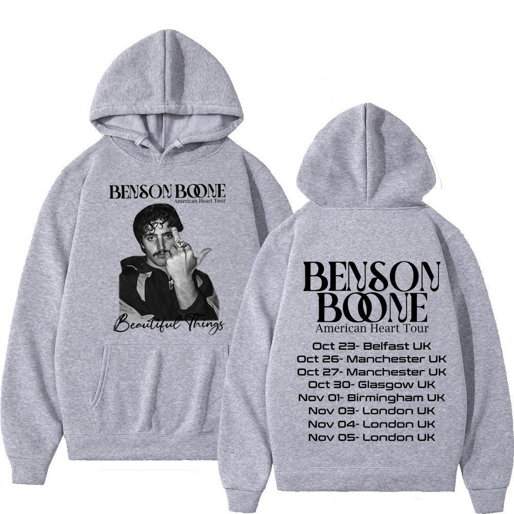 Benson Boone Concert Tour Merch 2025 Hoodie Men Women Gothic Punk Pullover Oversized Hip-hop Sportswear for Autumn and Winter