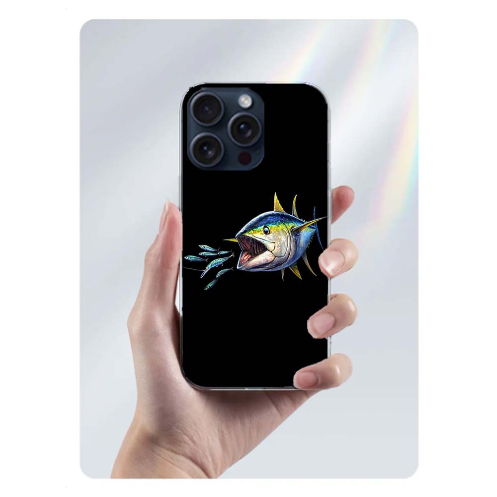 Чехол для телефона «Спортивная рыбалка на тунца в океане» для Apple iPhone 16E 12 Pro 13 Mini 14+ 15 Plus 11 17 Air 16 Pro Max Lux