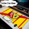 Custom Name Mouse pad Racing Club Lens Crest Mouse Pad Desk Mat, Non-Slip Rubber Backer Pad For Computer Notebook Gaming Mouse Pad Birthday Gift