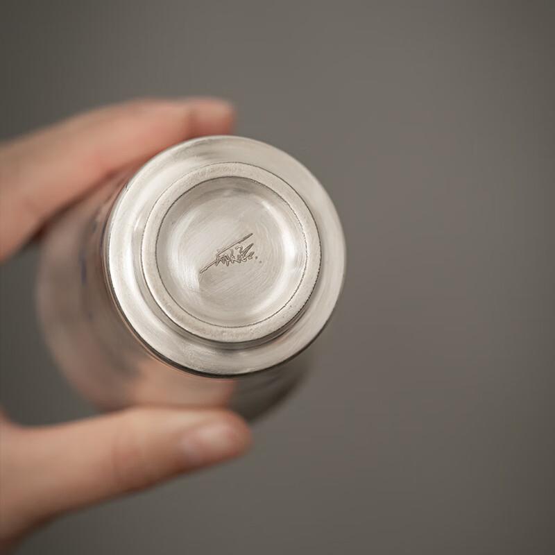 Sushitaoci Silver Master Cup, Silver Dragon Fish, Packaged Silver Fragrance Cup, Intangible Cultural Heritage Master Zheng Wenqiang, Kung Fu Tea Cup