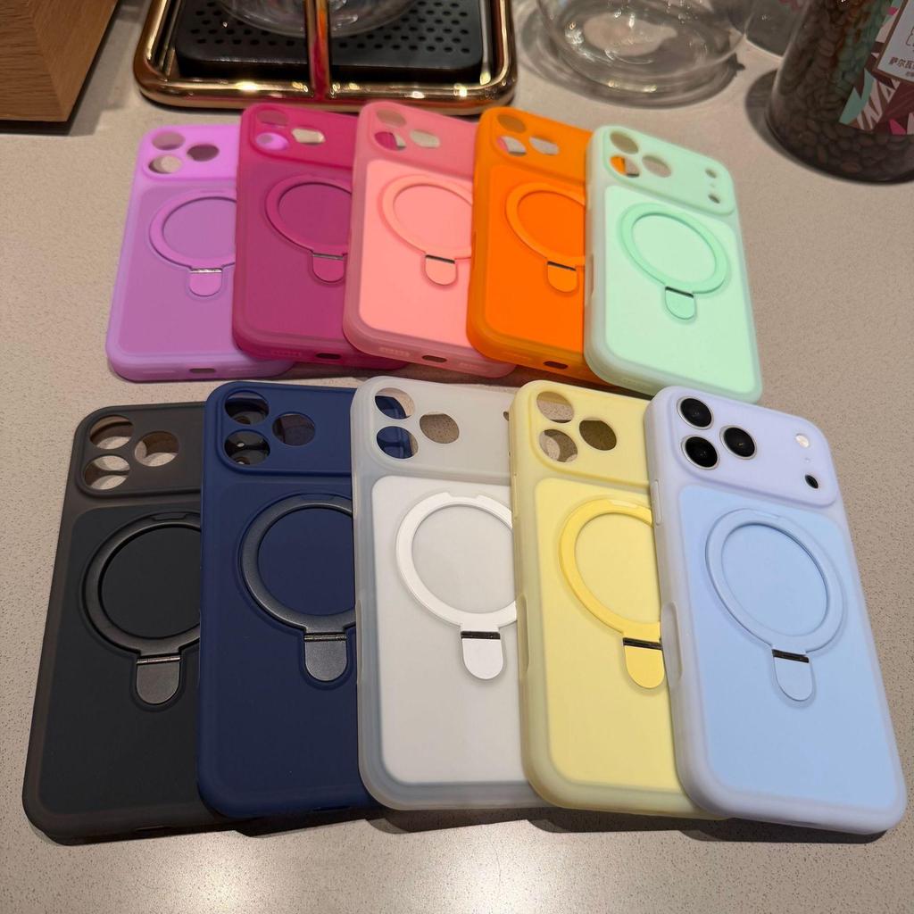 Силиконовый магнитный чехол-подставка Dopamine для iPhone 17 Pro – Защитный чехол «Мороженое AI»