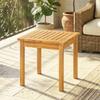 Coffee Table Fully Assembled Patio Side Table Slatted Top Solid Acacia Wood For Indoor Outdoor Natural Wood